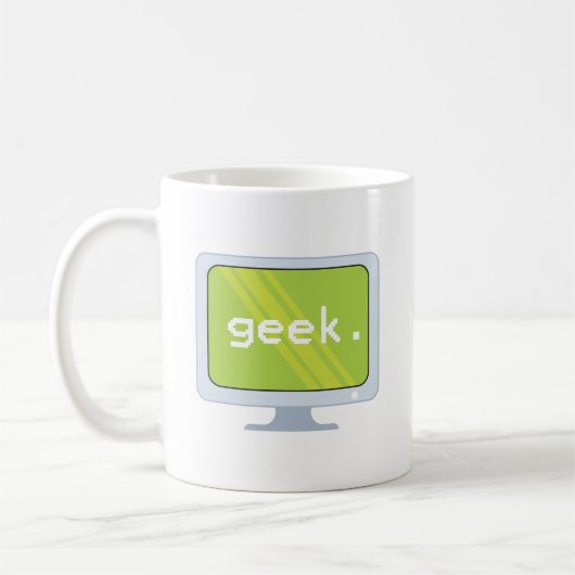 Computerbildschirmgetext Kaffeetasse (Links)