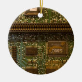 Computerchip Keramik Ornament (Vorne)