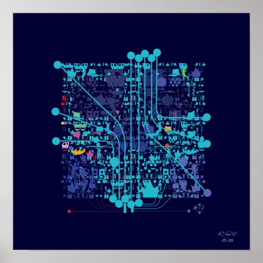 "Computerchip/Skull Poster" Poster (Vorne)