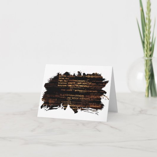 Computercode Dankeskarte (Vorderseite)