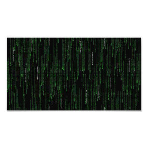 Computercode-Fallende Gaming-Geek-Poster-Artwork Fotodruck