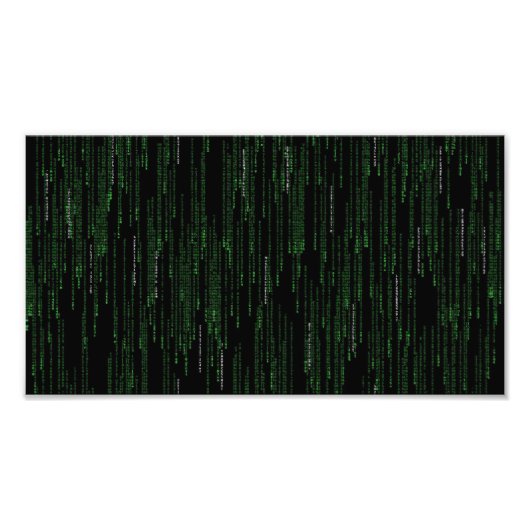 Computercode-Fallende Gaming-Geek-Poster-Artwork Fotodruck (Vorne)