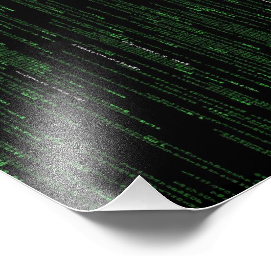 Computercode-Fallende Gaming-Geek-Poster-Artwork Fotodruck (Ecke)