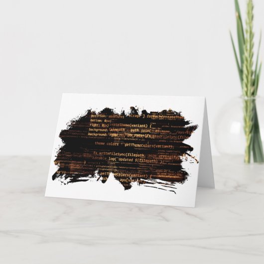 Computercode Feiertagskarte (Vorderseite)