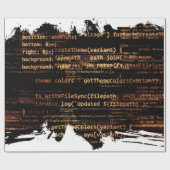 Computercode Geschenkpapier (Flach)