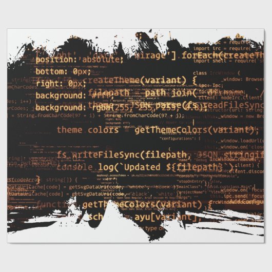 Computercode Geschenkpapier (Flach)