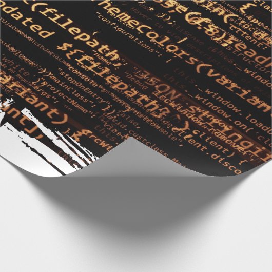 Computercode Geschenkpapier (Ecke)
