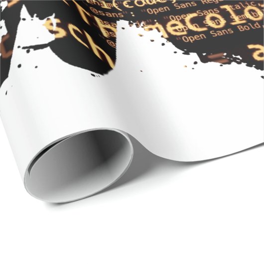 Computercode Geschenkpapier (Rolleneckpunkt)