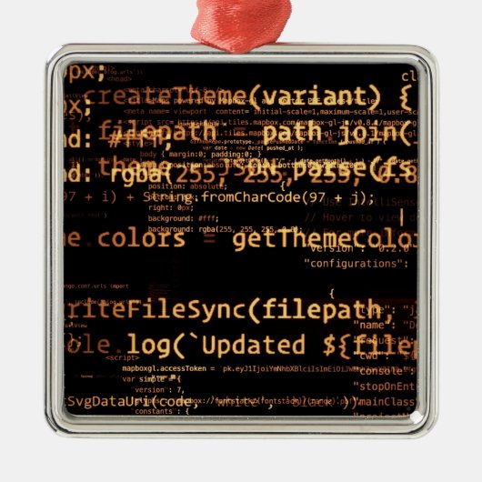 Computercode Ornament Aus Metall (Vorne)