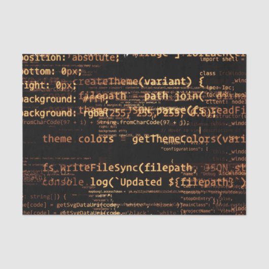 Computercode Seidenpapier (Vorderseite)