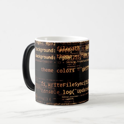 Computercode Verwandlungstasse (Vorderseite Links)