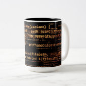 Computercode Zweifarbige Tasse (VorderseiteRechts)