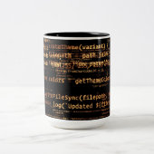 Computercode Zweifarbige Tasse (Mittel)