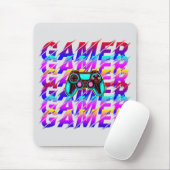 Computercontroller Gamer Typografie mit wiederholt Mousepad (Mit Mouse)