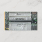 Computerdesign mit Motherboard-Technik Visitenkarte (Rückseite)