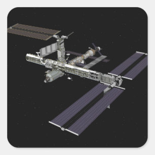 Computererzeugte Ansicht 18 Quadratischer Aufkleber