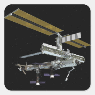 Computererzeugte Ansicht Quadratischer Aufkleber