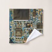 Computerfestplatte - Blau Badhandtuch Set (Waschlappen)