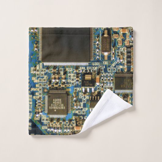 Computerfestplatte - Blau Badhandtuch Set (Waschlappen)