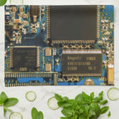 Computerfestplatte - Blau Geschirrtuch (Gefaltet)