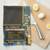 Computerfestplatte - Blau Geschirrtuch (Viertel Falte)