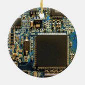 Computerfestplatte - Blau Keramikornament (Hinten)