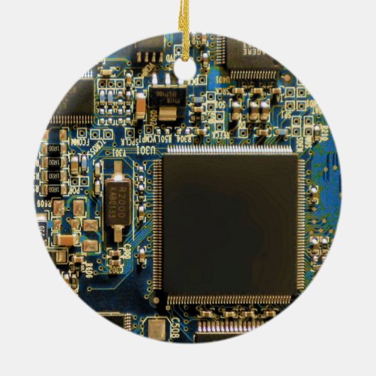 Computerfestplatte - Blau Keramikornament (Hinten)