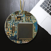 Computerfestplatte - Blau Keramikornament
