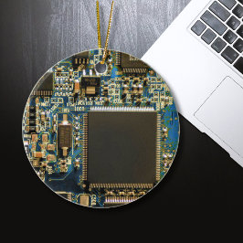 Computerfestplatte - Blau Keramikornament