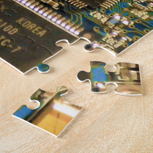 Computerfestplatte - Blau Puzzle (Seite)