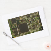 Computerfestplattenplatine - Grün Rechteckiger Aufkleber (Umschlag)