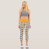Computerfeuer Hochwaisted Yoga Capris (Vorderseite)