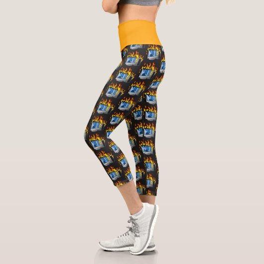 Computerfeuer Hochwaisted Yoga Capris (Links)