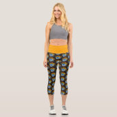 Computerfeuer Hochwaisted Yoga Capris (Vorderseite)