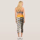 Computerfeuer Hochwaisted Yoga Capris (Rückseite)