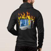 Computerfeuer Männer Bella+Leinwand Vollzip Hoodie (Rückseite)