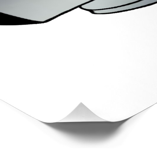 Computerfeuer Zazzle Glossy Poster (Ecke)