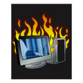 Computerfeuer Zazzle Glossy Poster (Vorderseite)