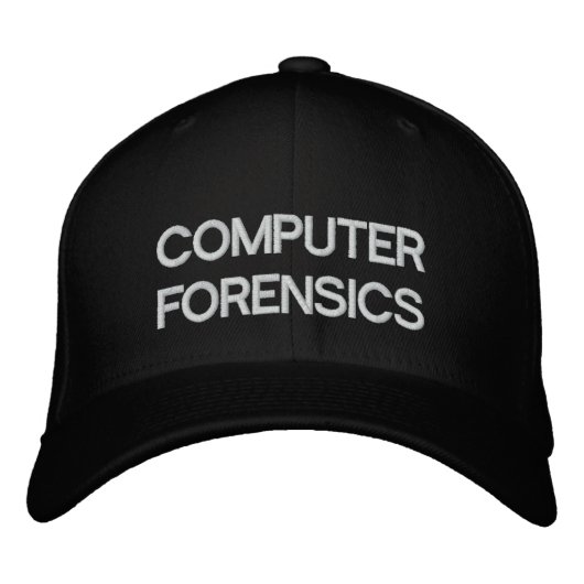 COMPUTERFORENSICS BESTICKTE BASEBALLKAPPE (Vorderseite)