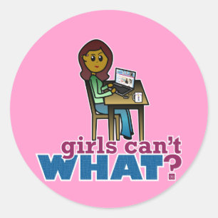 Computerfreak - Dunkel Runder Aufkleber