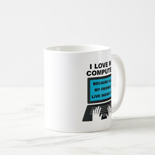Computerfreunde Funny Mug Kaffeetasse (VorderseiteRechts)