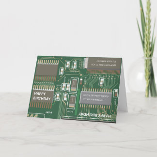 Computergeburt Karte