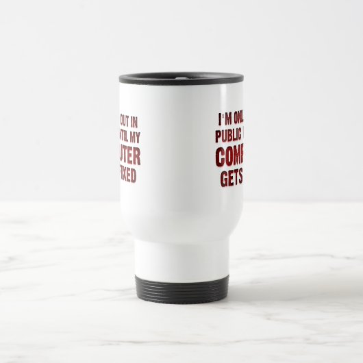 Computergeek-Nerdgamer-lustige Reise-Tasse Reisebecher (Mittel)