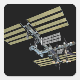 Computergenerierte Ansicht 11 Quadratischer Aufkleber