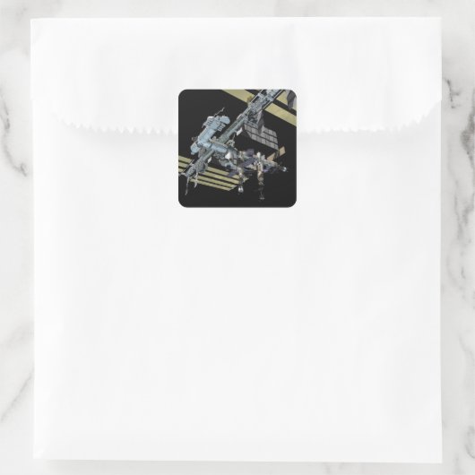 Computergenerierte Ansicht 13 Quadratischer Aufkleber (Tasche)