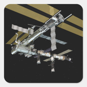 Computergenerierte Ansicht 20 Quadratischer Aufkleber