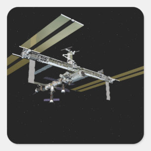 Computergenerierte Ansicht 21 Quadratischer Aufkleber