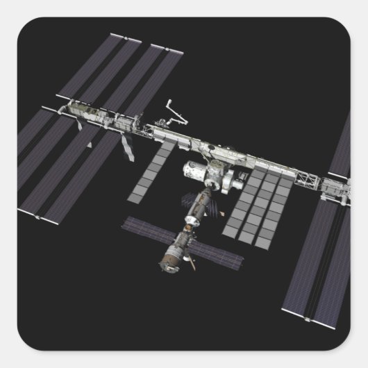 Computergenerierte Ansicht 24 Quadratischer Aufkleber (Vorderseite)