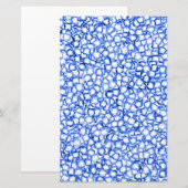Computergenerierte blaue Blätter Briefpapier (Vorne/Hinten)