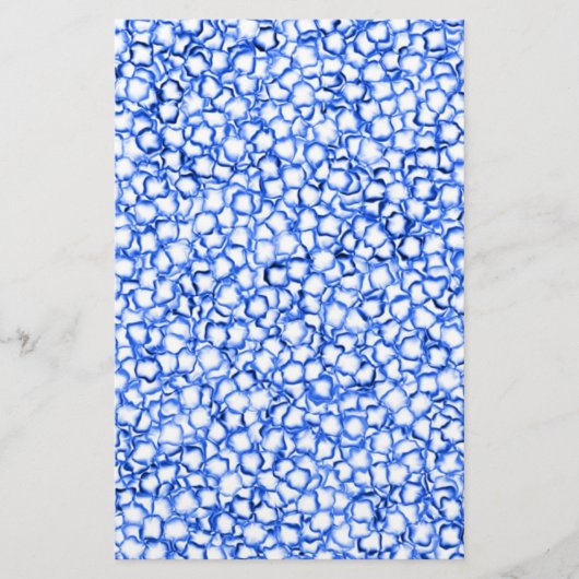 Computergenerierte blaue Blätter Briefpapier (Vorderseite)